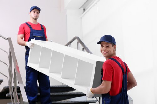 Local removal team preparing for a London house move