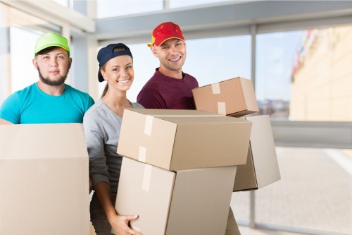 Commercial moving team handling office relocation in London