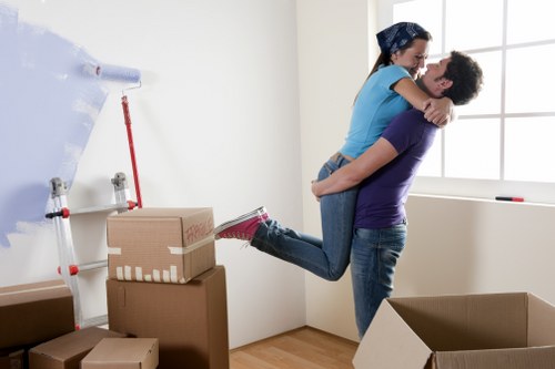 House removals service supporting apartment access in a London building
