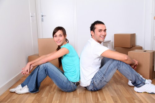 London office relocation with desks and IT equipment