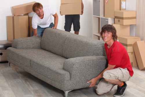 Moving van outside a London residential property