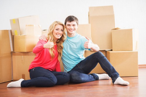 Careful handling of large furniture during a London home move